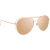 Linda Farrow - 575 C3 Aviator Sunglasses - Rose Gold - Linda Farrow Eyewear - Avvenice
