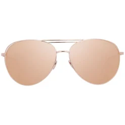 Linda Farrow - 575 C3 Aviator Sunglasses - Rose Gold - Linda Farrow Eyewear - Avvenice