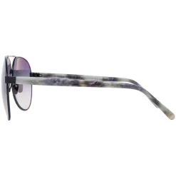 Linda Farrow - 533 C5 Aviator Sunglasses - Black - Linda Farrow Eyewear - Avvenice