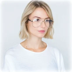 Linda Farrow - 533 C7 Aviator Optical Frames - Gold - Linda Farrow Eyewear - Avvenice