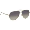 Linda Farrow - 501 C5 Aviator Sunglasses - White Gold - Linda Farrow Eyewear - Avvenice
