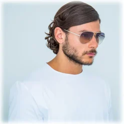 Linda Farrow - 501 C5 Aviator Sunglasses - White Gold - Linda Farrow Eyewear - Avvenice