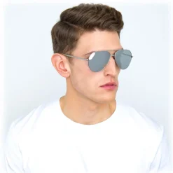 Linda Farrow - 518 C2 Aviator Sunglasses - White Gold - Linda Farrow Eyewear - Avvenice