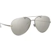 Linda Farrow - 859 C1 Aviator Sunglasses - White Gold - Linda Farrow Eyewear - Avvenice