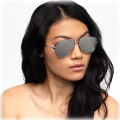 Linda Farrow - 859 C1 Aviator Sunglasses - White Gold - Linda Farrow Eyewear - Avvenice