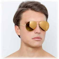 Linda Farrow - 729 C1 Aviator Sunglasses - Yellow Gold - Linda Farrow Eyewear - Avvenice