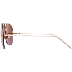 Linda Farrow - 574 C3 Aviator Sunglasses - Rose Gold - Linda Farrow Eyewear - Avvenice