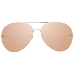 Linda Farrow - 574 C3 Aviator Sunglasses - Rose Gold - Linda Farrow Eyewear - Avvenice