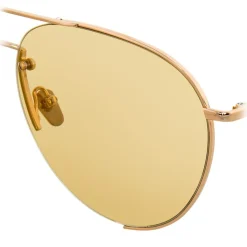 Linda Farrow - 624 C7 Aviator Sunglasses - Rose Gold - Linda Farrow Eyewear - Avvenice
