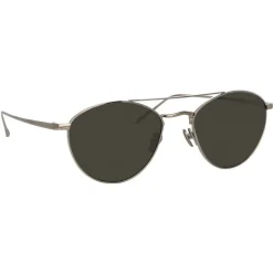Linda Farrow - 876 C5 Aviator Sunglasses - White Gold - Linda Farrow Eyewear - Avvenice