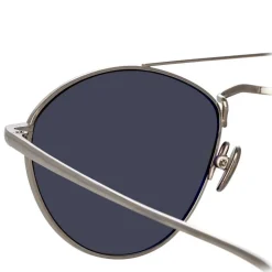 Linda Farrow - 876 C5 Aviator Sunglasses - White Gold - Linda Farrow Eyewear - Avvenice