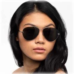 Linda Farrow - 859 C7 Aviator Sunglasses - White Gold - Linda Farrow Eyewear - Avvenice