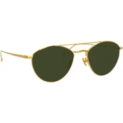 Linda Farrow - 876 C4 Aviator Sunglasses - Yellow Gold - Linda Farrow Eyewear - Avvenice
