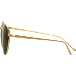 Linda Farrow - 876 C4 Aviator Sunglasses - Yellow Gold - Linda Farrow Eyewear - Avvenice