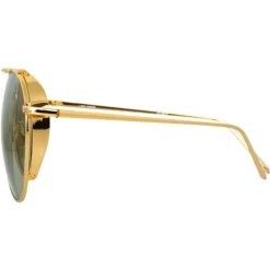 Linda Farrow - 425 C13 Aviator Sunglasses - Yellow Gold - Linda Farrow Eyewear - Avvenice