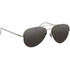 Linda Farrow - 543 C5 Aviator Sunglasses - White Gold - Linda Farrow Eyewear - Avvenice