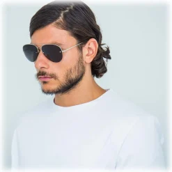 Linda Farrow - 543 C5 Aviator Sunglasses - White Gold - Linda Farrow Eyewear - Avvenice