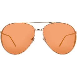 Linda Farrow - 425 C16 Aviator Sunglasses - Light Gold - Linda Farrow Eyewear - Avvenice