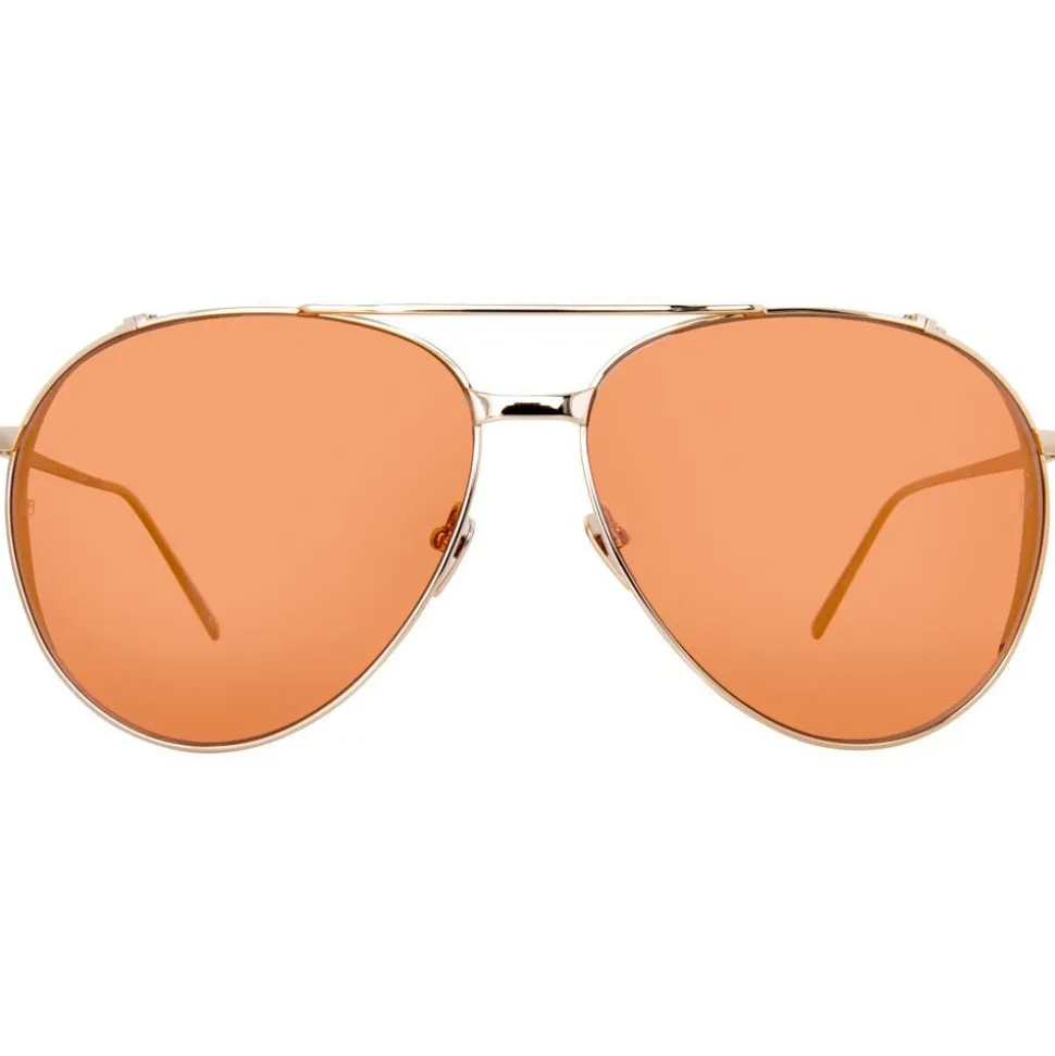 Linda Farrow - 425 C16 Aviator Sunglasses - Light Gold - Linda Farrow Eyewear - Avvenice