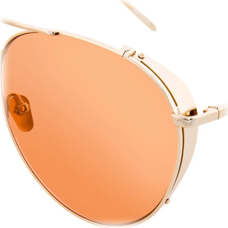 Linda Farrow - 425 C16 Aviator Sunglasses - Light Gold - Linda Farrow Eyewear - Avvenice