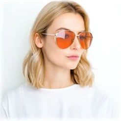 Linda Farrow - 425 C16 Aviator Sunglasses - Light Gold - Linda Farrow Eyewear - Avvenice