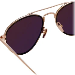 Linda Farrow - 739 C8 Aviator Sunglasses - Rose Gold and Tortoiseshell - Linda Farrow Eyewear - Avvenice