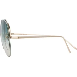 Linda Farrow - 574 C10 Aviator Sunglasses - Yellow Gold - Linda Farrow Eyewear - Avvenice