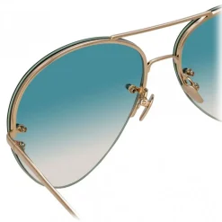 Linda Farrow - 574 C10 Aviator Sunglasses - Yellow Gold - Linda Farrow Eyewear - Avvenice