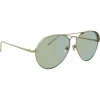 Linda Farrow - 594 C6 Aviator Sunglasses - White Gold - Linda Farrow Eyewear - Avvenice
