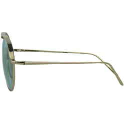Linda Farrow - 594 C6 Aviator Sunglasses - White Gold - Linda Farrow Eyewear - Avvenice