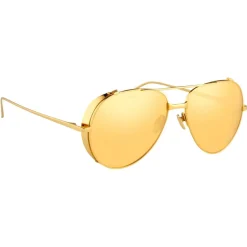 Linda Farrow - 426 C1 Aviator Sunglasses - Yellow Gold - Linda Farrow Eyewear - Avvenice