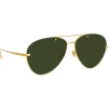 Linda Farrow - 859 C4 Aviator Sunglasses - Yellow Gold - Linda Farrow Eyewear - Avvenice