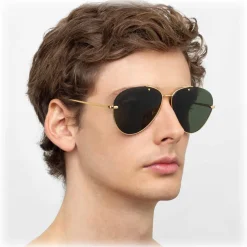 Linda Farrow - 859 C4 Aviator Sunglasses - Yellow Gold - Linda Farrow Eyewear - Avvenice