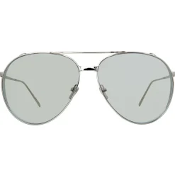 Linda Farrow - 425 C14 Aviator Sunglasses - White Gold - Linda Farrow Eyewear - Avvenice