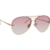 Linda Farrow - 574 C11 Aviator Sunglasses - Light Gold - Linda Farrow Eyewear - Avvenice