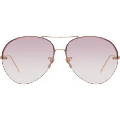 Linda Farrow - 574 C11 Aviator Sunglasses - Light Gold - Linda Farrow Eyewear - Avvenice