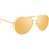 Linda Farrow - 575 C1 Aviator Sunglasses - Gold - Linda Farrow Eyewear - Avvenice