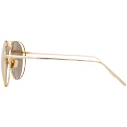 Linda Farrow - 575 C1 Aviator Sunglasses - Gold - Linda Farrow Eyewear - Avvenice
