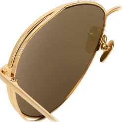Linda Farrow - 575 C1 Aviator Sunglasses - Gold - Linda Farrow Eyewear - Avvenice