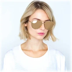 Linda Farrow - 575 C1 Aviator Sunglasses - Gold - Linda Farrow Eyewear - Avvenice
