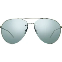 Linda Farrow - 624 C2 Aviator Sunglasses - White Gold - Linda Farrow Eyewear - Avvenice