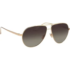 Linda Farrow - 501 C6 Aviator Sunglasses - Rose Gold - Linda Farrow Eyewear - Avvenice