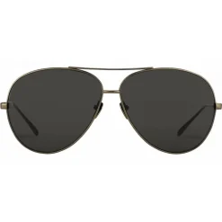 Linda Farrow - 398 C4 Aviator Sunglasses - Matt Yellow Gold - Linda Farrow Eyewear - Kendall Jenner - Alessandra Ambrosio - Avvenice