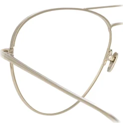 Linda Farrow - 751 C2 Aviator Optical Frames - White Gold - Linda Farrow Eyewear - Avvenice