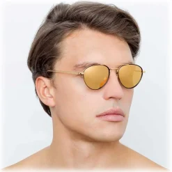 Linda Farrow - 739 C1 Aviator Sunglasses - Yellow Gold & Black - Linda Farrow Eyewear - Avvenice