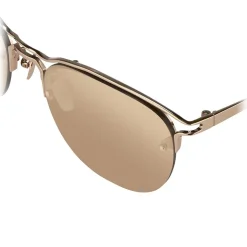 Linda Farrow - 538 C3 Browline Sunglasses - Rose Gold - Linda Farrow Eyewear - Avvenice