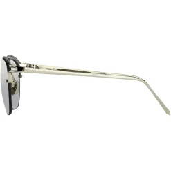 Linda Farrow - 538 C2 Browline Sunglasses - White Gold - Linda Farrow Eyewear - Avvenice