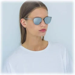 Linda Farrow - 538 C2 Browline Sunglasses - White Gold - Linda Farrow Eyewear - Avvenice