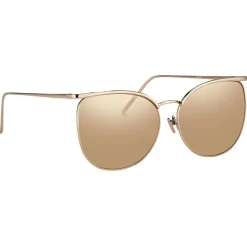 Linda Farrow - 509 C3 Browline Sunglasses - Rose Gold - Linda Farrow Eyewear - Gigi Hagid - Elle Macpherson - Official - Avvenice