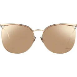 Linda Farrow - 509 C3 Browline Sunglasses - Rose Gold - Linda Farrow Eyewear - Gigi Hagid - Elle Macpherson - Official - Avvenice